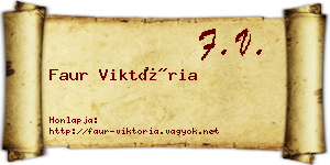 Faur Viktória névjegykártya